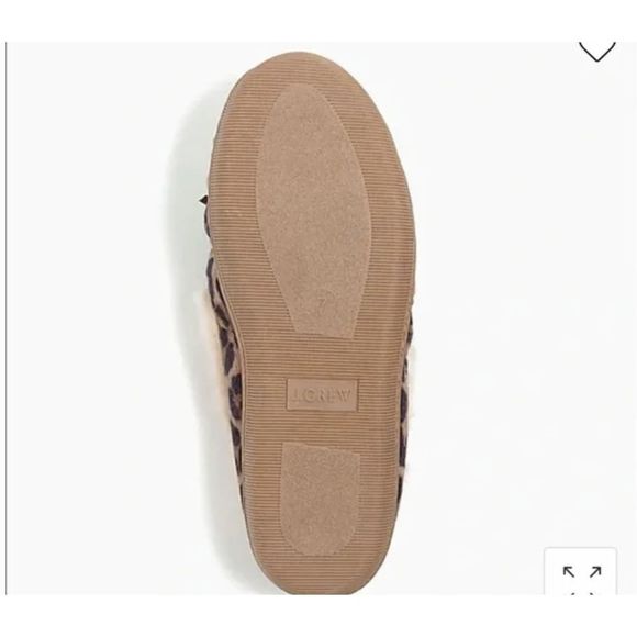 J.Crew Factory Leopard Calf Hair Moccasin Slippers  Size 6 - Picture 3 of 11
